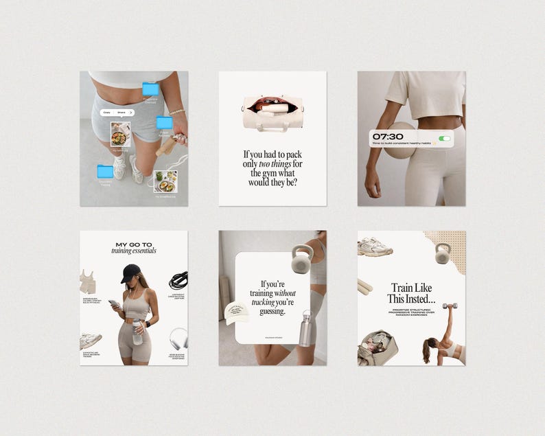 2026 Fitness Canva Templates for Coaches, Gym Social Media Bundle, Editable Workout Posts, Personal Trainer Marketing Kit image 5