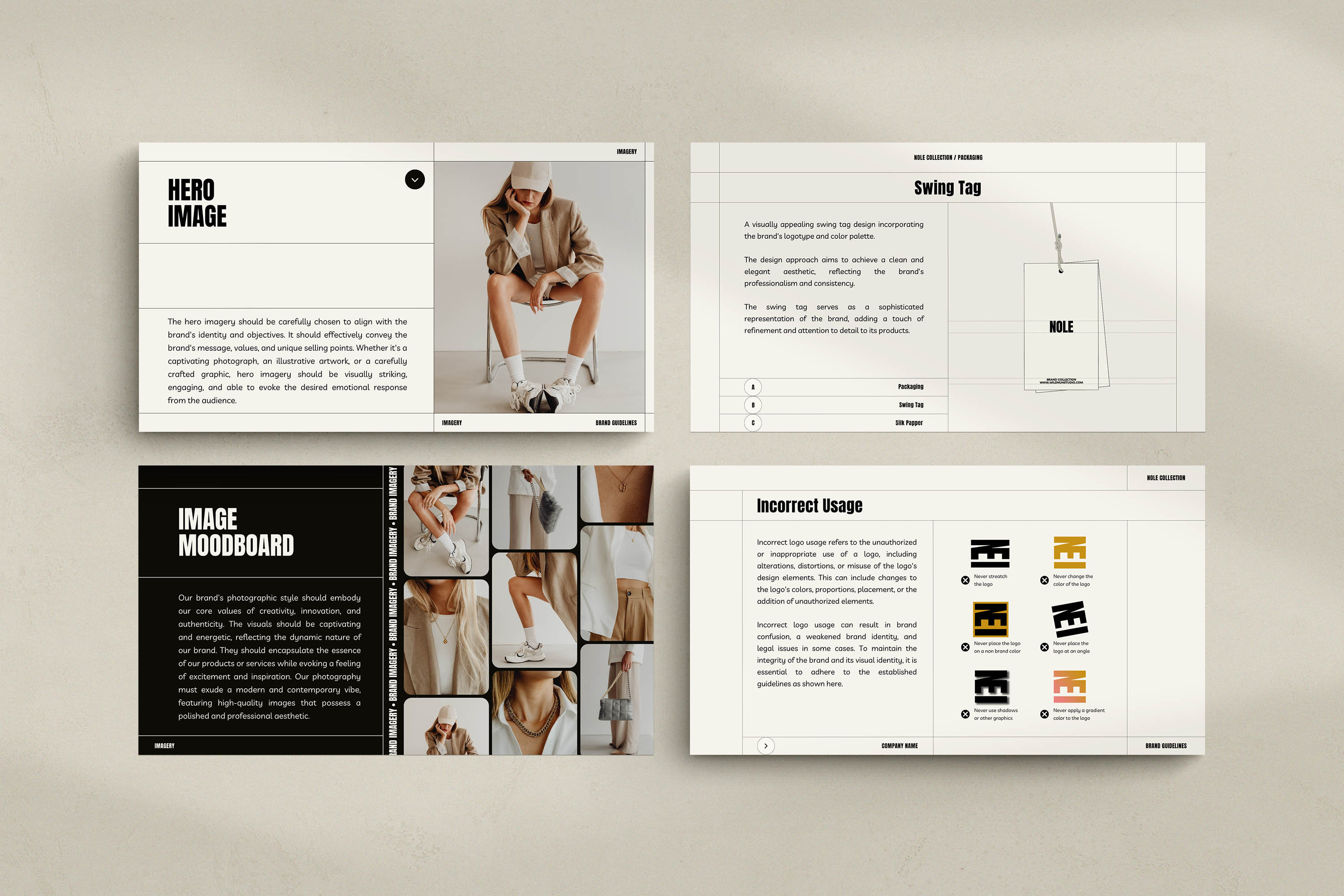 Plantilla de pautas de marca NOLE para Canva / Guía de estilo de marca ...