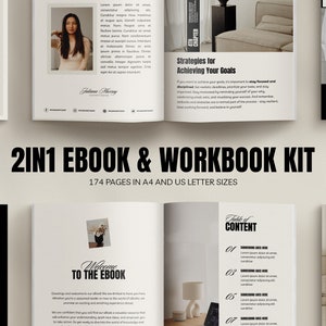 NOLE 2in1 Course Creator eBook Workbook Template Canva. Ideal for coaches, bloggers, small business entrepreneurs. More than 170 pages.