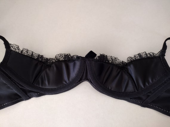 Vintage 2000's Victoria Secret Black Satin Ruffle… - image 9