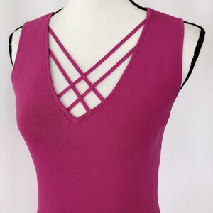 Vintage Y2K Cable & Gauge Purple Strappy Sleeveless Knit Top image 7