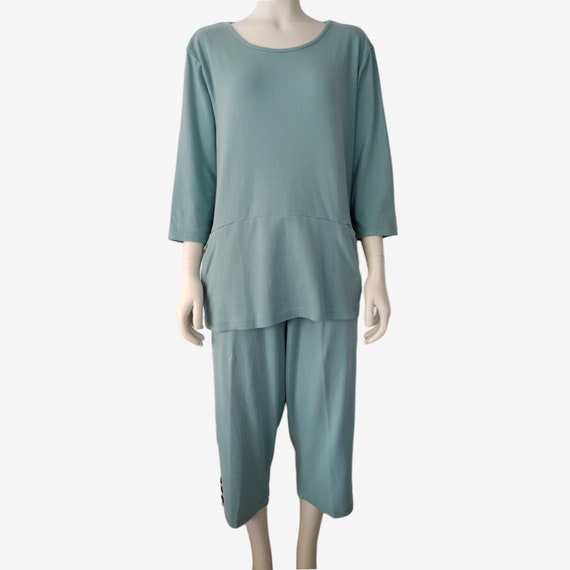 Vintage 2000s Blair Light Blue Lightweight Piece Loungewear Top