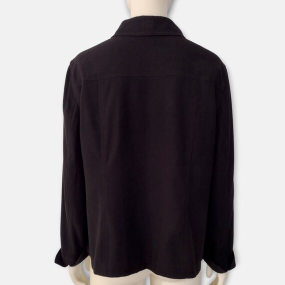 Vintage 1990s Black Button Down Multi Pocket Casu… - image 5