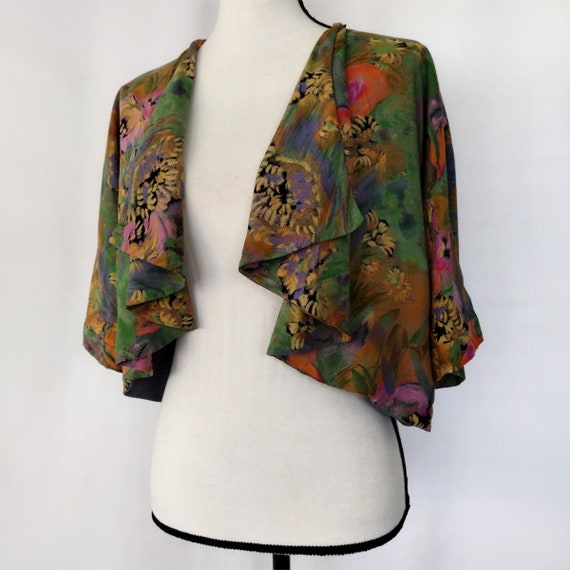 1980s Vintage Homemade Cascade Open Front Cropped… - image 3