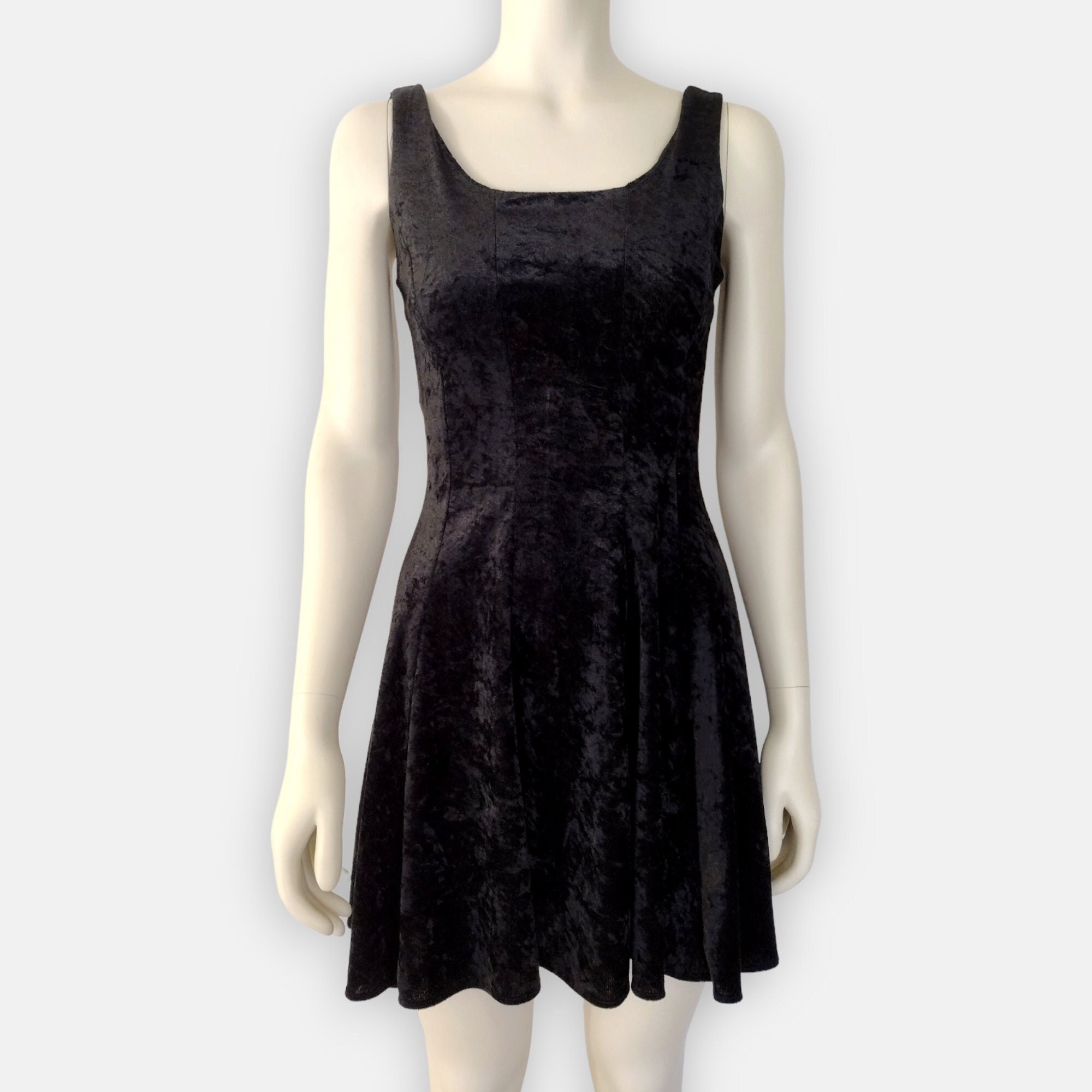 topshop velvet skater dress BRAND NEW TOPSHOP Black velvet mini skater dress