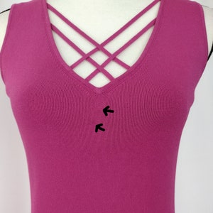 Vintage Y2K Cable & Gauge Purple Strappy Sleeveless Knit Top image 10