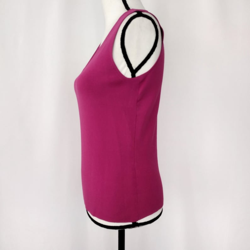 Vintage Y2K Cable & Gauge Purple Strappy Sleeveless Knit Top image 2