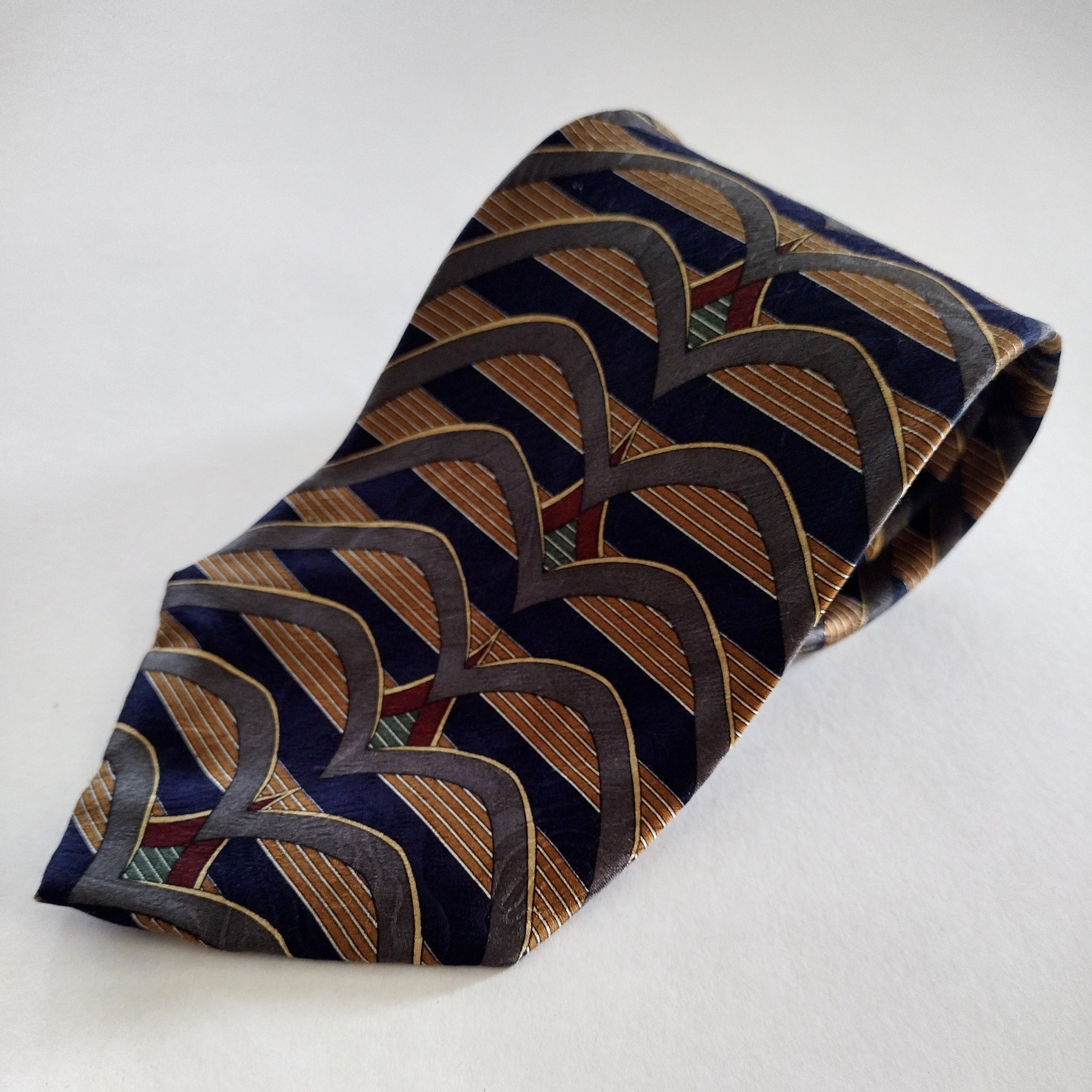Louis Rotha Vintage 1990s Louis Roth Gold Art Deco Silk Neck Tie 4 X 58 - Etsy