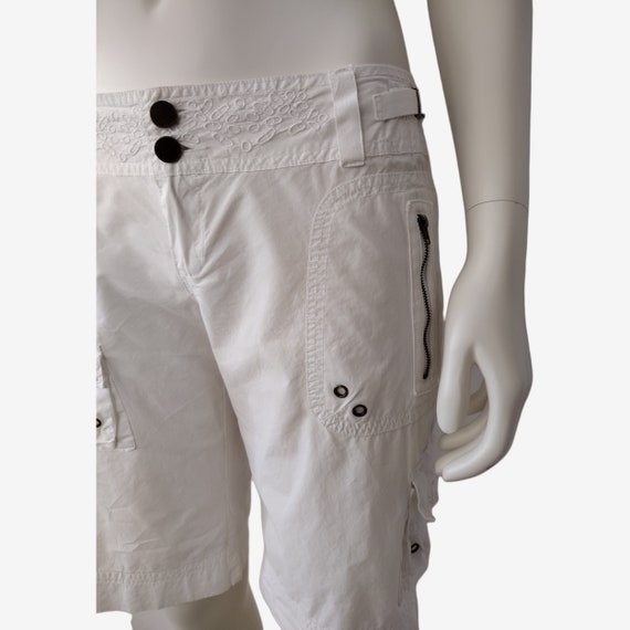 Vintage Y2K Knitro White Cotton Low Rise Embroide… - image 6