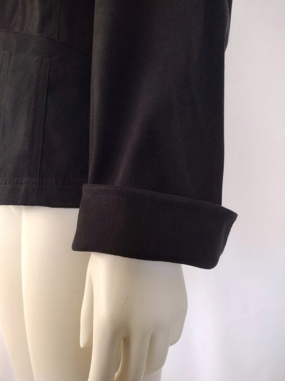 Vintage 1990s Black Button Down Multi Pocket Casu… - image 6