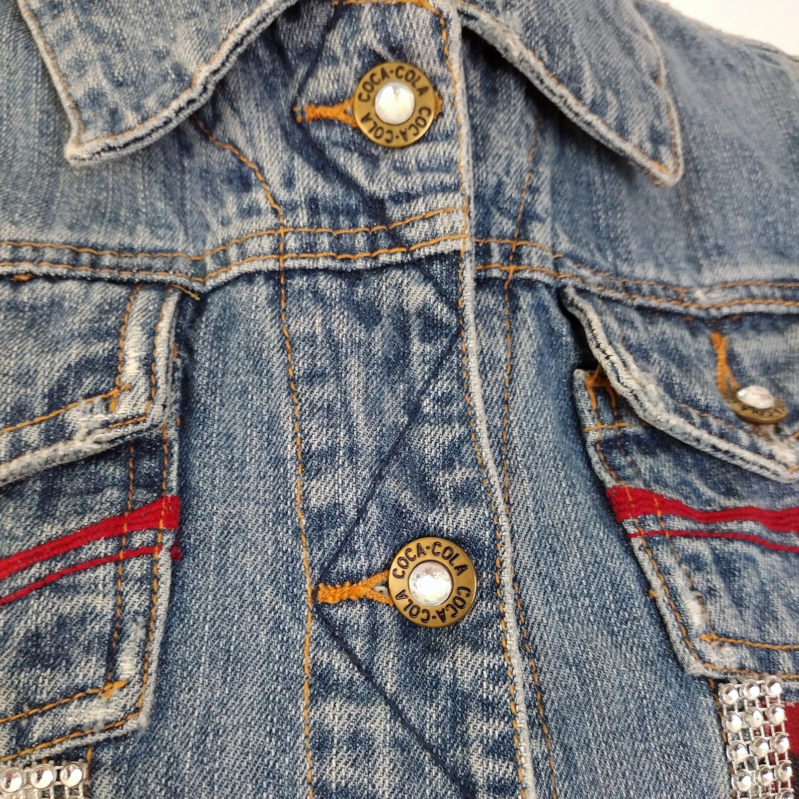 Y2K Vintage Coca Cola Aztec Print Fringe Denim Jacket - Etsy