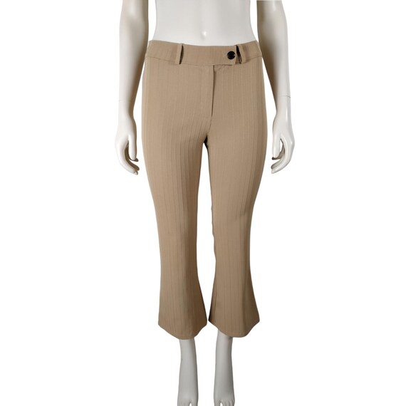 slim fit dress slacks Tall High Waist Flare Dress Pants White / L / 37