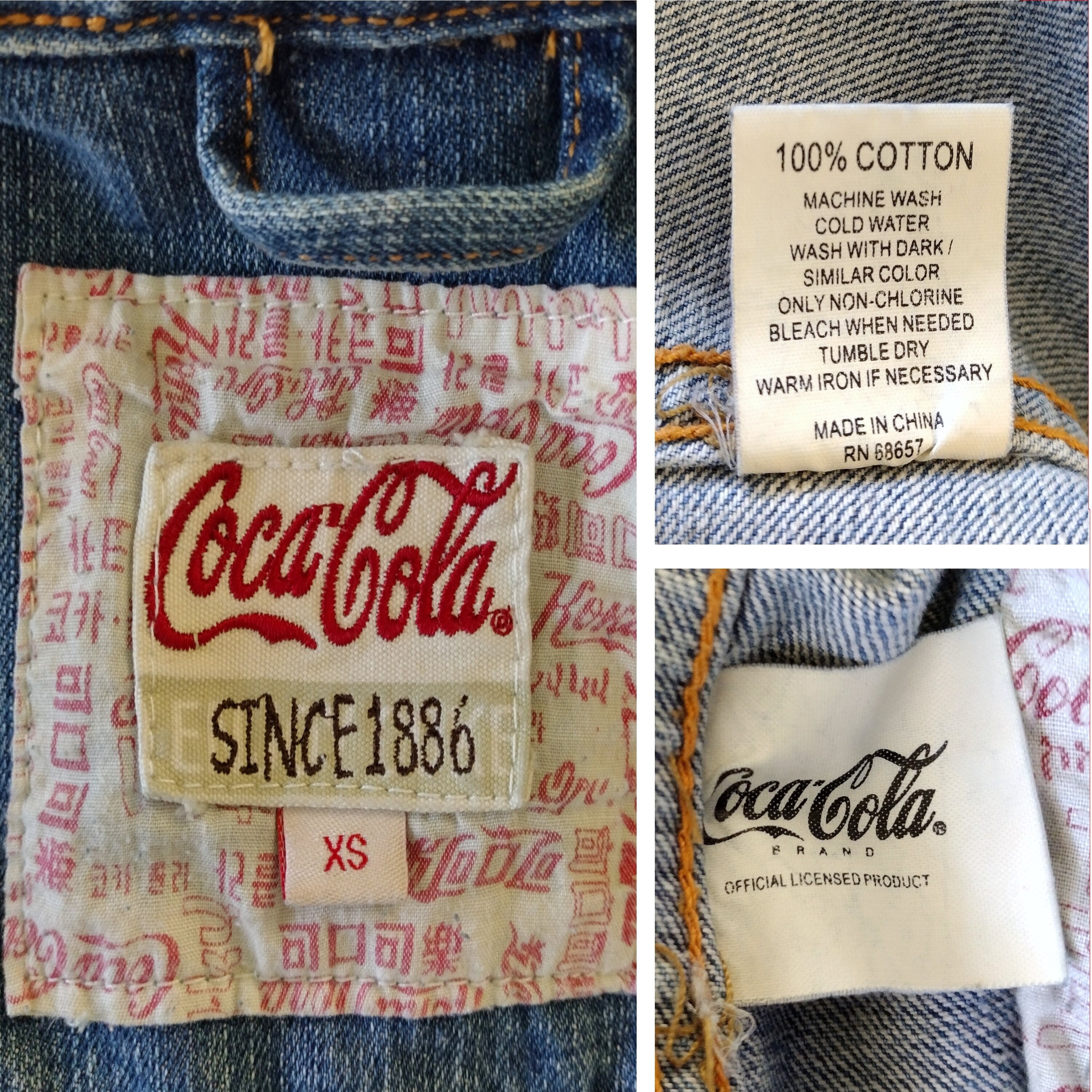 Y2K Vintage Coca Cola Aztec Print Fringe Denim Jacket - Etsy