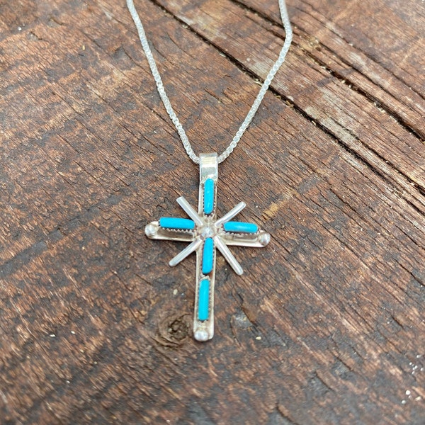 Zuni Turquoise Cross