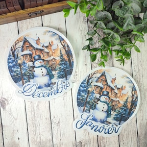 Grote winterse bubbelthema sticker kalligrafie december of januari voor uw planner bujo dagboek scrapbooking maandelijks wekelijks dagboek