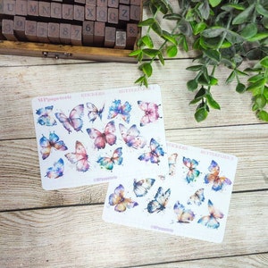 Up to 2 mini sheets of colorful butterfly theme stickers