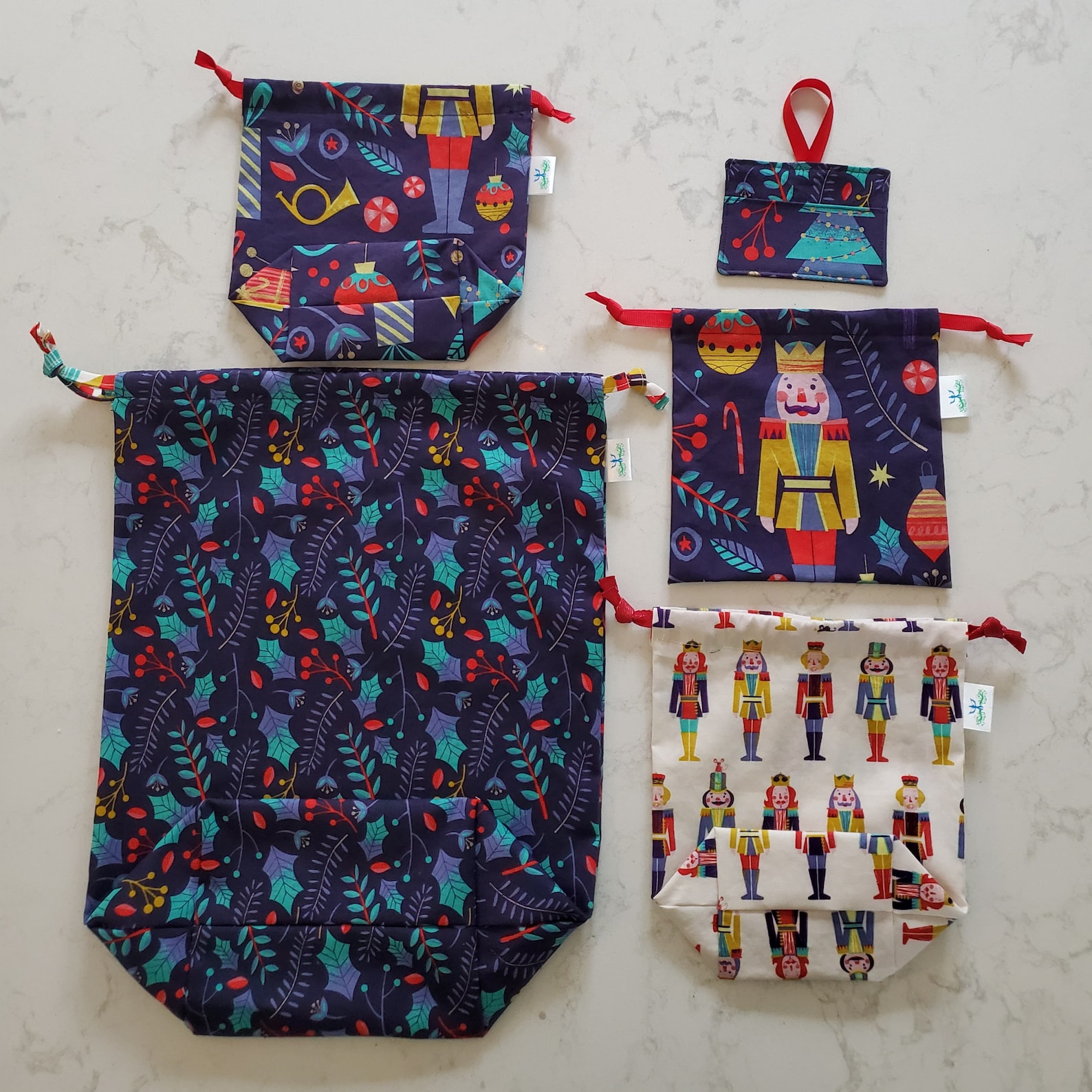 Nutcracker Christmas Drawstring Gift Bags Etsy