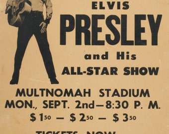 Elvis Presley Poster Etsy