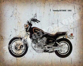 Tin Sign Vintage Star Motorcycles Yamaha