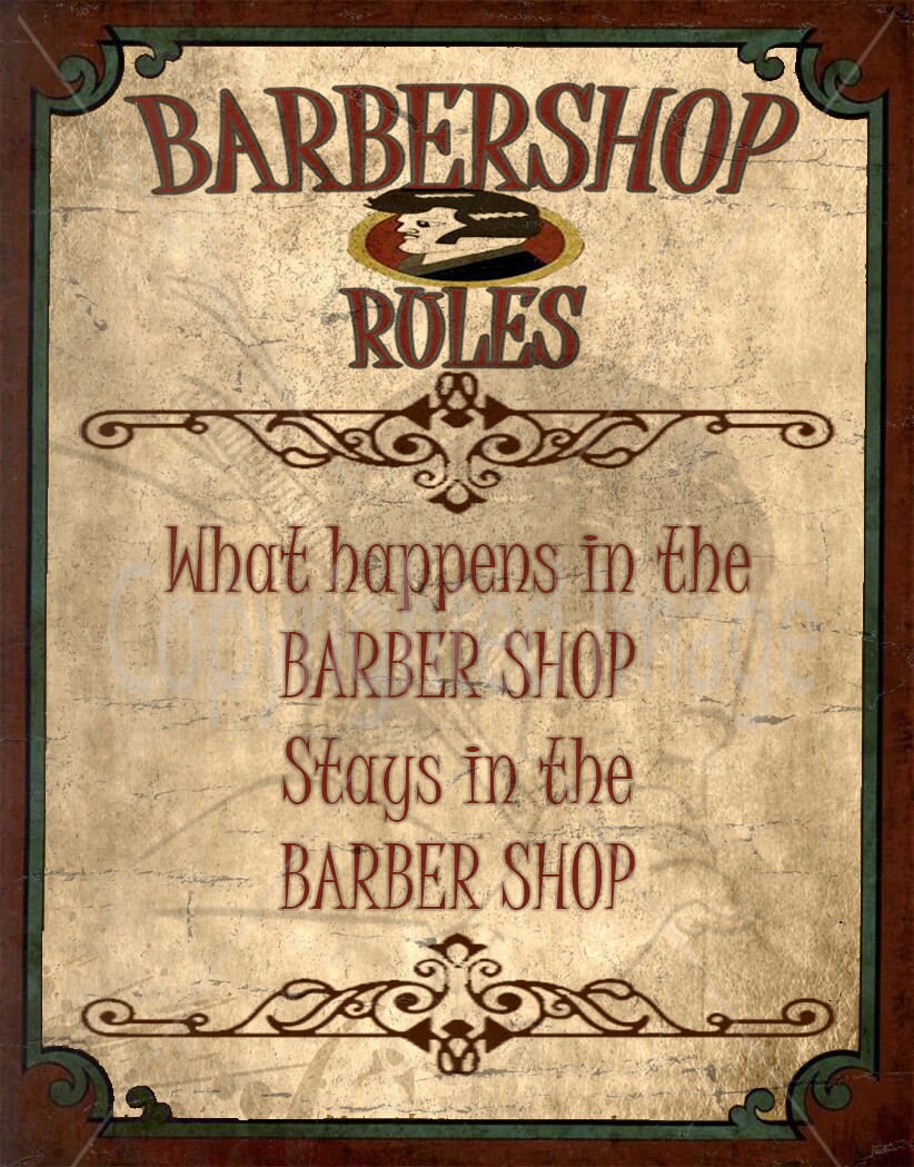 Rules Barber Shop vintage retro metal tin sign Etsy