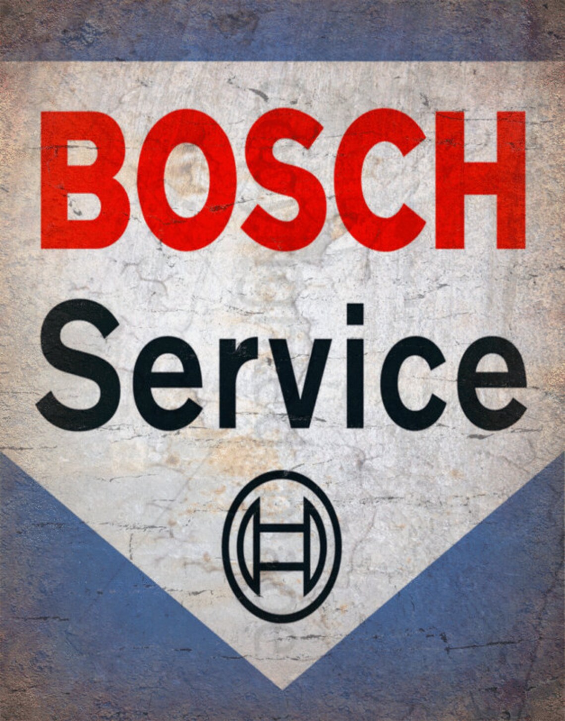 Bosch Service vintage retro garage metal tin sign Etsy