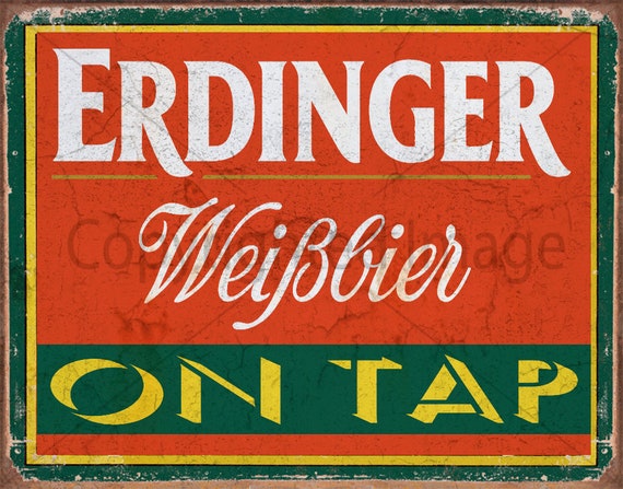 Erdinger Weissbrau Beer German metal tin sign vintage posters for walls
