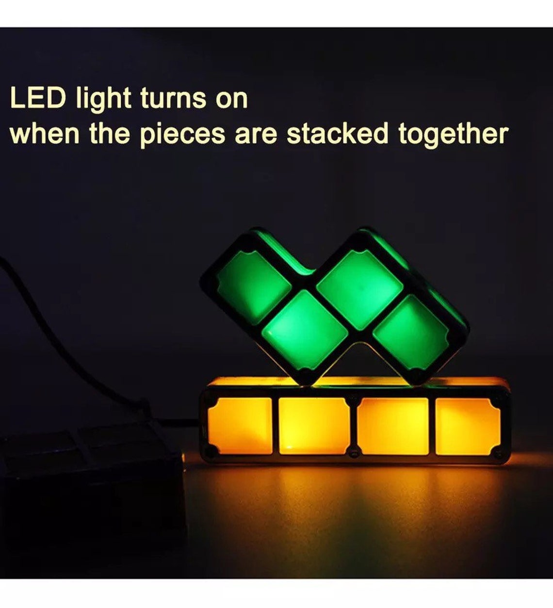 Tetris LED Stackable Night Lamp Light  Office Games Room Kids image 3