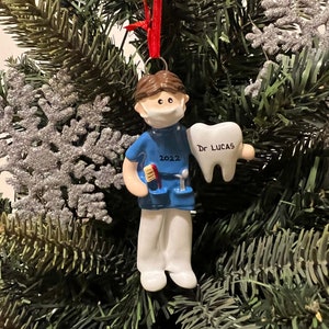 Personalised Christmas Bauble Decoration - Dentist Man Ornament