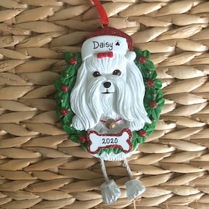 Personalised Christmas Bauble Decoration - Maltese Ornament