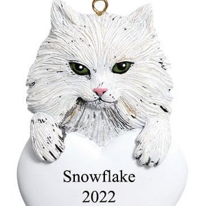 Personalised Christmas Bauble Decoration - Persian Cat Ornament | Kitten Ornament