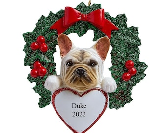 Personalised Christmas Bauble Decoration - French Bulldog Ornament | Dog Ornament