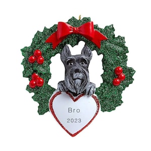 Decorazione personalizzata con pallina di Natale: ornamento Schnauzer/ornamento per cani