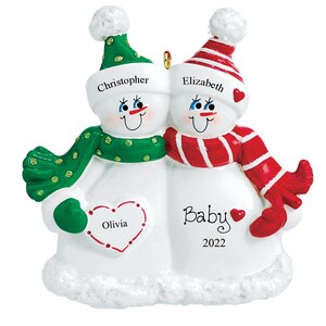 Personalised Christmas Bauble Decoration -  Expecting Couple Ornament
