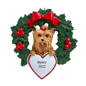 Personalised Christmas Bauble Decoration - Yorkshire Terrier Ornament | Dog Ornament