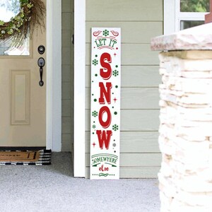 Christmas Porch Leaner Sign | Funny Christmas Welcome Sign | 4ft 5ft 6ft Christmas Porch Sign | Tall  Porch Sign | Holiday Porch Sign
