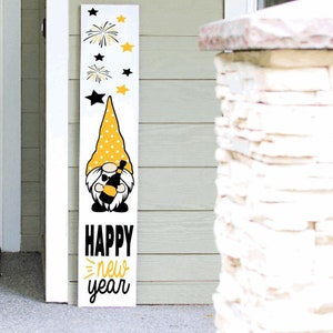 New Years Porch Leaner Sign | Welcome Sign | 4ft 5ft 6ft Holiday Porch Sign | Tall  Porch Sign | Holiday Porch Sign