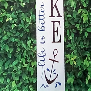 Life is Better at the Lake Porch Sign | Porch Leaners | Wooden Signs | Nautical Decor | Summer Time | Cabin | Lake House | Welcome Sign