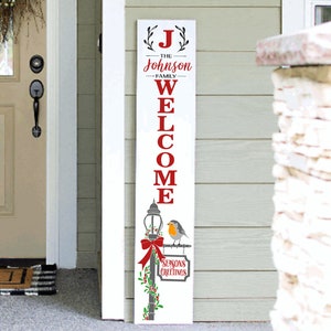 Season&#39;s Greetings Christmas Porch Leaner Sigh | 4ft 5ft 6ft Porch Leaner