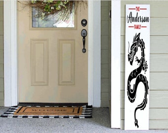 Personalized Dragon Porch Sign | Porch Welcome Sign