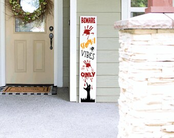 Halloween Porch Sign 4ft 5ft 6ft Porch Sign | Hocus Pocus Porch Sign | Spooky Vibes
