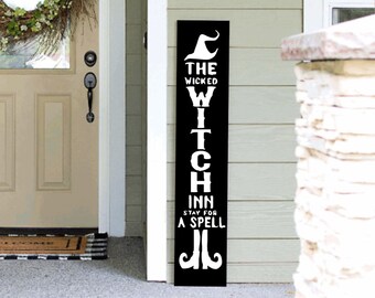 Witch Inn Halloween Porch Leaner Sign 4ft 5ft 6ft Porch Sign