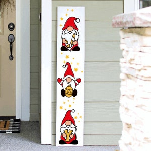 Handmade Christmas Gnome Porch Sign: Holiday Welcome Decor