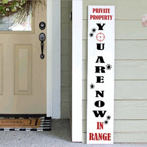 Funny Private Property Porch Sign: Sarcastic Get Off My Porch Decor
