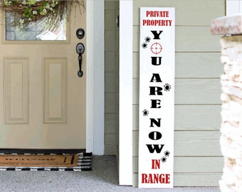 Private Property Funny Porch Sign | Get off my Porch | Funny Sarcastic All Season Porch Sign Leaner | Go Away| Unwelcome Sign | Welcome Sign