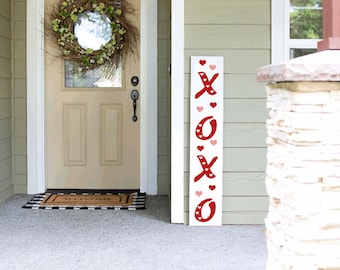 Tall Porch Sign, xoxo Valentine Porch Sign  4ft - 5ft - 6ft Porch Sign | Welcome Sign