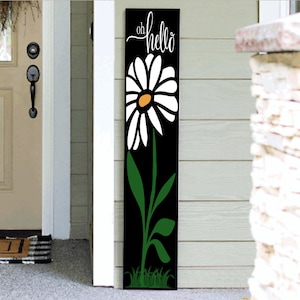 Tall Porch Sign | Oh Hello Porch Sign Leaner 4ft - 5ft - 6ft Porch Sign | Welcome Sign | Country Porch Sign