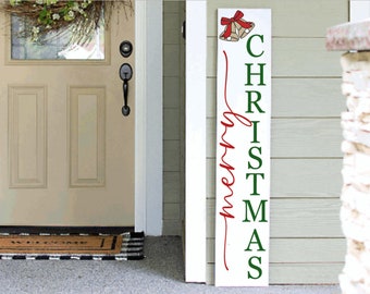 Merry Christmas Porch Leaner Sign | Welcome Sign | 4ft 5ft 6ft Christmas Tall  Porch Sign