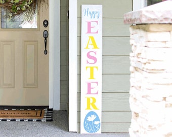 Tall Porch Sign,  Happy Easter Porch Sign Leaner 4ft - 5ft - 6ft Porch Sign | Welcome Sign