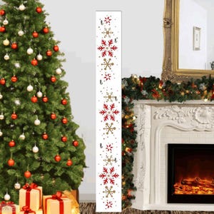 パーソナライズされたクリスマスストッキングハンガー：垂直ポーチリーナー装飾
