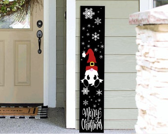 Christmas Porch Sign | Welcome Gnome Leaning Porch Sign | 4ft 5ft 6ft Porch Sign | Welcome Sign | Holiday Porch Sign